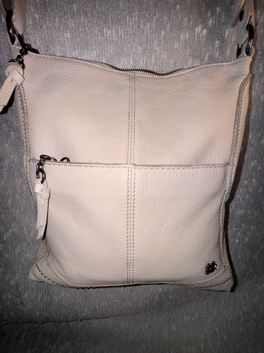 The Sak Lucia Crossbody Sand Stitch Leather Bag Neutral Beige